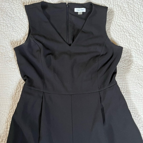 Calvin Klein black cropped jumpsuit - Picture 2 of 8